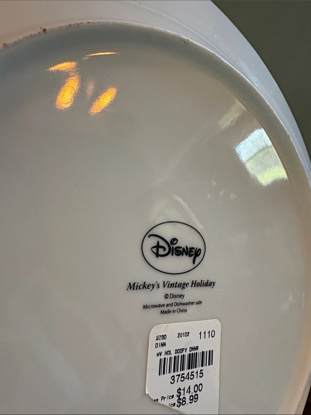 Mickey’s Vintage Holiday‎ Disney Goofy Ho, Ho, Ho Christmas Plate